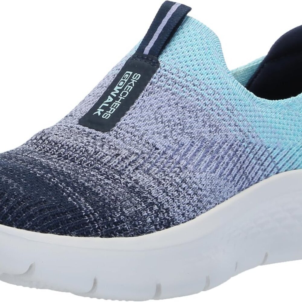 Women’s Mesh Walking Shoes Navy Aqua Size 7 Lightweight Ultra Go Cushioned